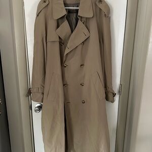 Brooks Brother: Cotton Gabardine Trench Coat with Removable Wool Lining Size XL